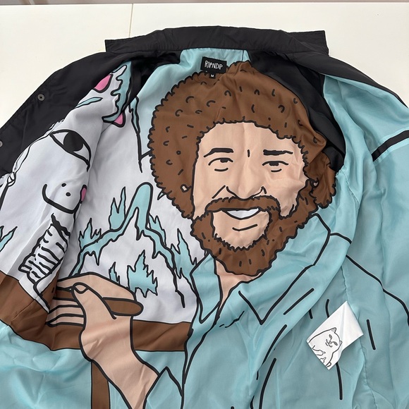 RipNDip Bob Ross Windbreaker - Picture 2 of 5